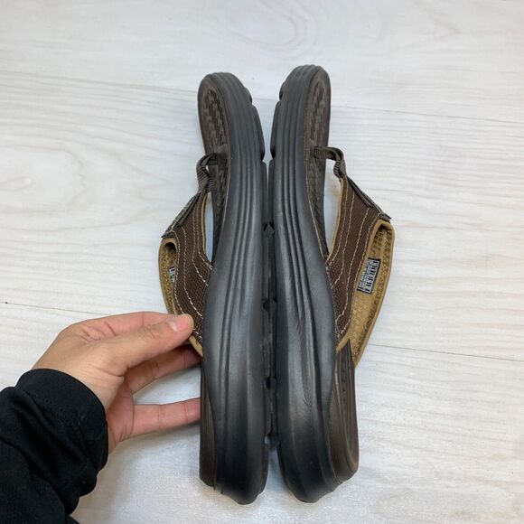Skechers Sargo Wolters Brown Flip Flops Sandals Mens Size 10 204045 main image 11